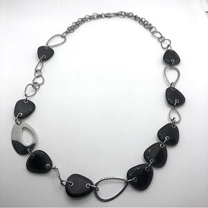 Leonardo Jewels Onyx & Stainless Steel Necklace 25”